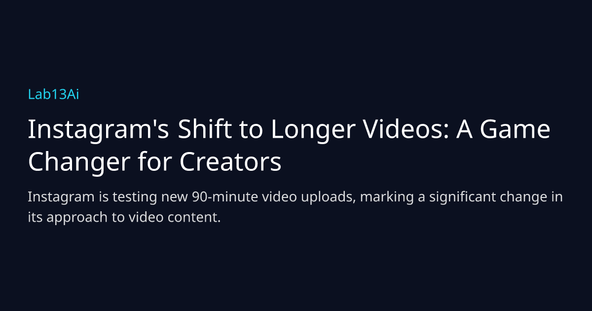 Instagram's Shift to Longer Videos: A Game Changer for Creators